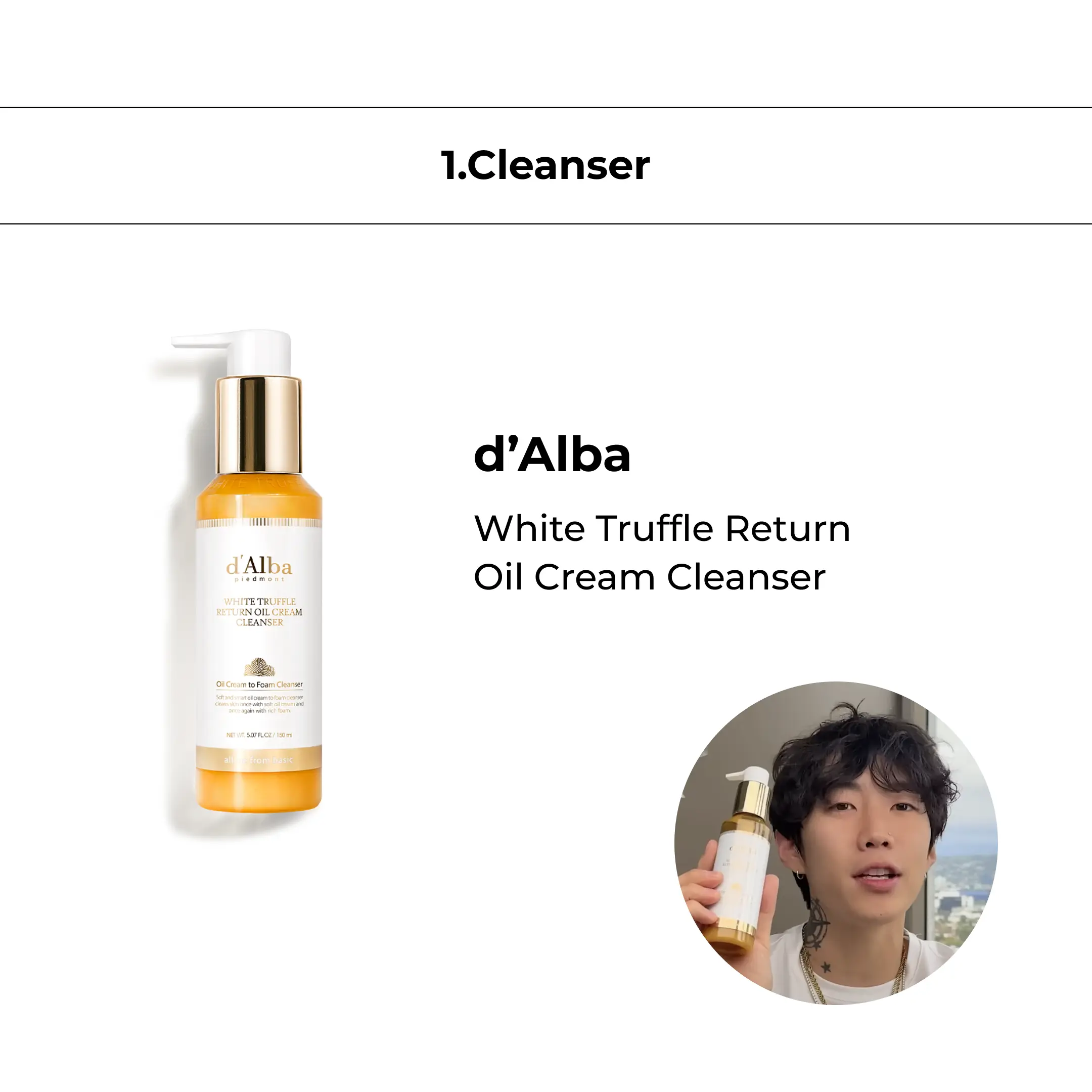 d'Alba White Truffle Return Oil Cream Cleanser